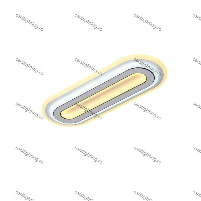 Plafoniera Led Oval 94W, Alba 3 tipuri de lumina 3000K/4000K/6500K [4]