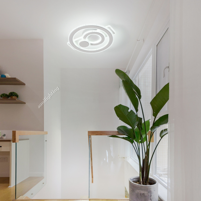 Plafoniera Led 110W Rotund  Alb 3 tipuri de lumina [2]