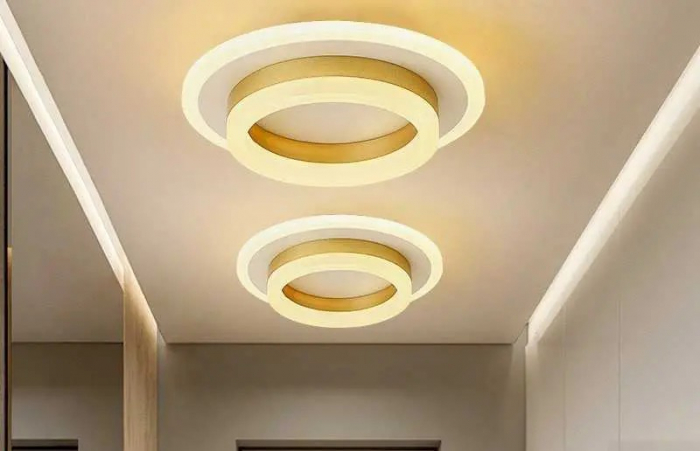 Plafoniera Led  28W , rotund , 3 tipuri de lumina  , Auriu [1]