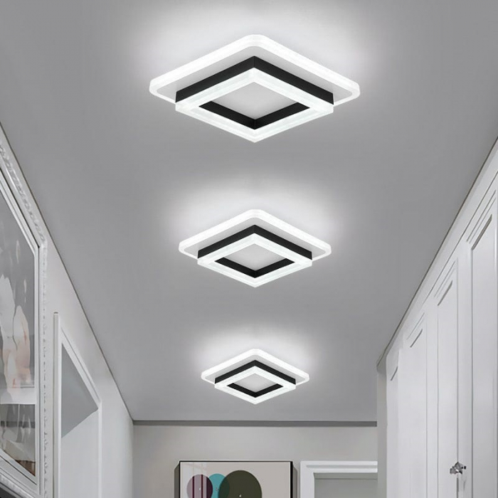 Plafoniera Led 34W , patrat , 3 tipuri de lumina  ,Negru [4]