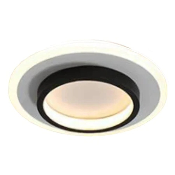 Plafoniera led 35W 3 tipuri de lumina rotund Negru 25cm [2]