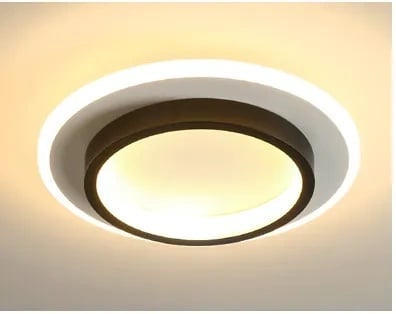 Plafoniera led 35W 3 tipuri de lumina rotund Negru 25cm [1]