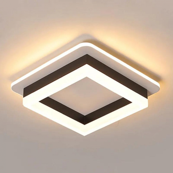 Plafoniera Led 41W patrat 3 tipuri de lumina  Negru [1]