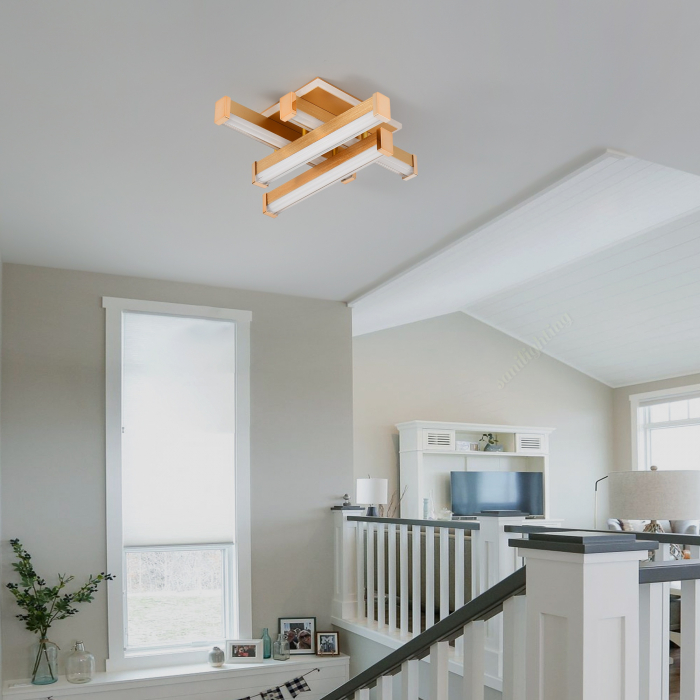 Plafoniera Led 62W 3 tipuri de lumina Auriu [4]