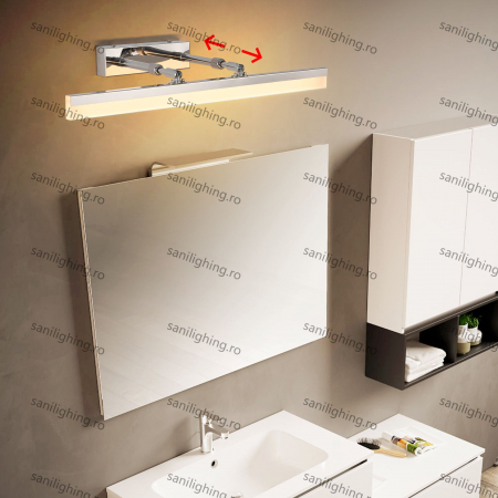Aplica de baie 58cm,36W dimensiune reglabila,3 tipuri de lumina CROM [2]