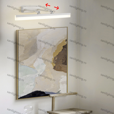 Aplica de baie 58cm,36W dimensiune reglabila,3 tipuri de lumina ALB [3]