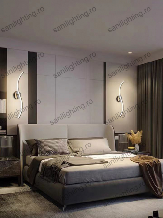 Aplice si Plafoniere - Aplica Led 10W Neagra, 3 tipuri de lumina, Intensitate reglabila
