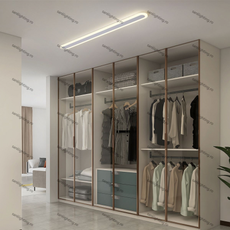 Aplice si Plafoniere - Aplica Led 64W, Alba, 80cm, 3 tipuri de lumina,