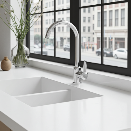 Produse - Baterie bucatarie monocomanda lebada ODIN INOX SUS304 cromat 146