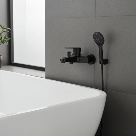 Produse - Baterie cada din INOX SUS304 culoare negru