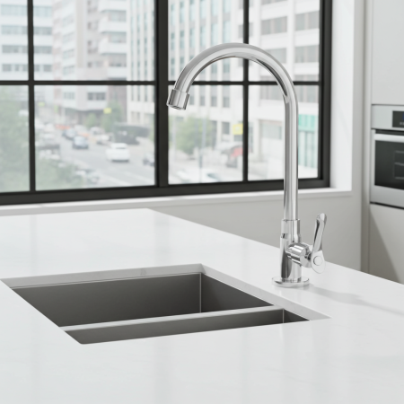 Baterie chiuveta o singura cale ODIN din INOX SUS304 cromat [1]