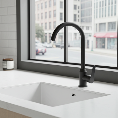 Produse - Baterie lebada de bucatarie din INOX SUS304 culoare negru