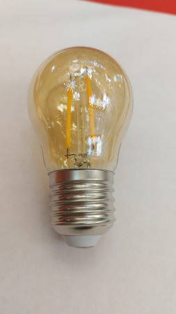 Bec vintage filament LED 4W, fumuriu, G45 Lumina rece