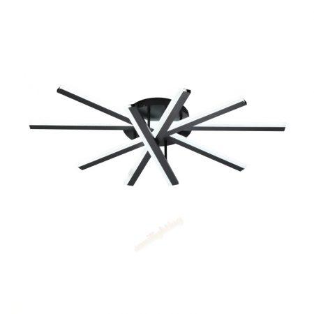 Lustra Led cu Telecomanda  140W Five Strip Aplicata ,Dimabila ,3000K/4000K/6500K  NEGRU [1]