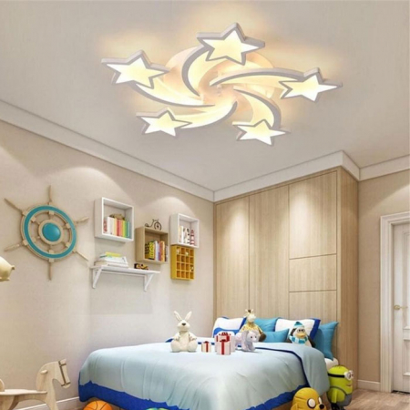 Lustra Led Cu Telecomanda 150W, 5 Brate, Lumina Rece/Calda/Neutra, Intensitate Reglabila [2]