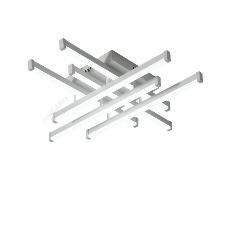 Lustra Led Linii 160W, Alba, 6 brate, telecomanda, intensitate reglabila [1]