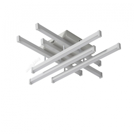 Lustra Led Linii 160W, Alba, 6 brate, telecomanda, intensitate reglabila [4]