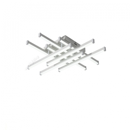 Lustra Led Linii 160W, Alba, 8 brate, telecomanda, intensitate reglabila [3]