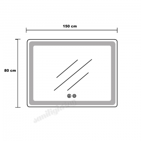 Oglinda LED  150x80 cm, Senzor de miscare , Intrerupator Touch, Dezaburire, Ceas si Termometru,3 tipuri de lumina, Dimabila   SN  22010-1 [6]