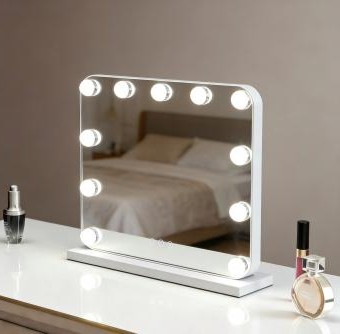 Oglinzi dreptunghiulare - Oglinda Led  ,50x40cm ,Makeup ,3 feluri de lumina , Touch, Dimabila