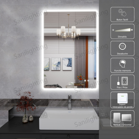 Oglinda LED  70x1000 cm, Intrerupator Touch, Dezaburire, 3 tipuri de lumina, Dimabila [1]