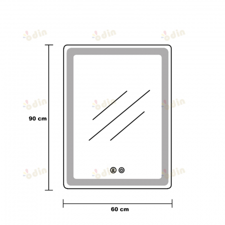 Oglinda LED  90x60 cm,Ovala, Intrerupator Touch, Dezaburire, 3 tipuri de lumina, Dimabila   SN 061 [6]