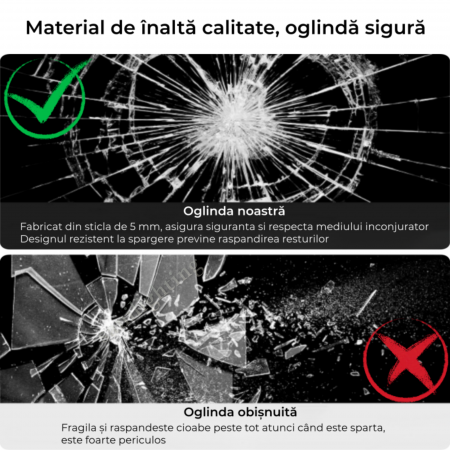 Oglinda LED Diametru 60cm, Intrerupator Touch, , 3 tipuri de lumina, Dimabila ,Rama Negru [7]
