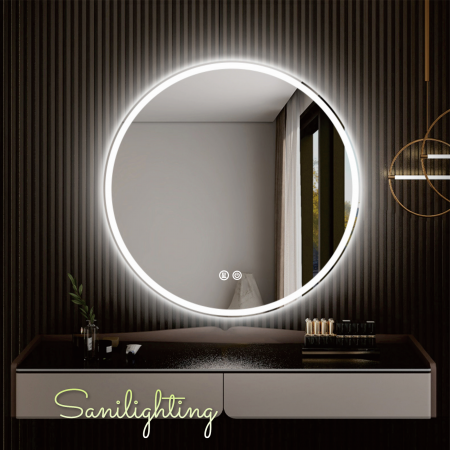 Oglinda LED Diametru 60cm, Intrerupator Touch, Dezaburire, 3 tipuri de lumina, Dimabila  SN 018 [1]