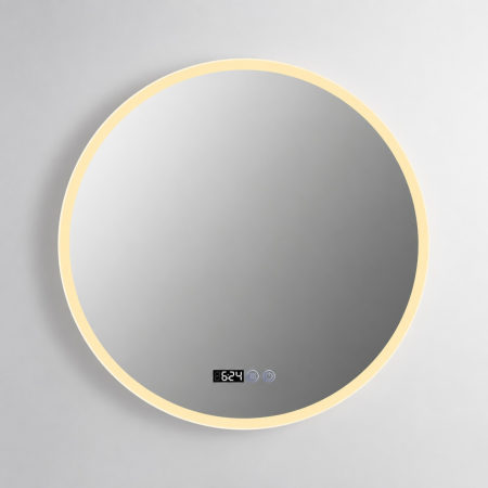 Oglinda LED Diametru 80cm, Intrerupator Touch, ceas si Termometru ,Dezaburire, 3 tipuri de lumina, Dimabila  SN 017-80 [4]
