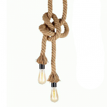 Pendul vintage din sfoara, 2 dulii E27 1.5M [1]