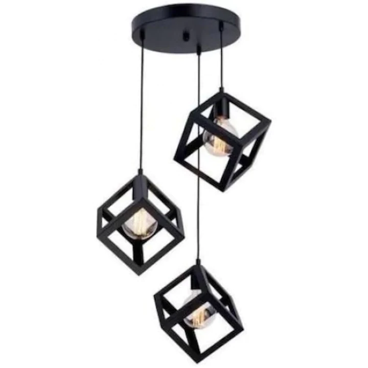 Candelabre si Pendule - Pendul 3XE27  CUB Suport  rotund
