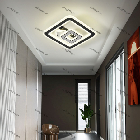 Aplice si Plafoniere - Plafoniera Led Patrate 84W, Alba, 3 tipuri de lumina 3000K/4000K/6500K