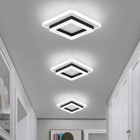 Plafoniera Led 34W , patrat , 3 tipuri de lumina  ,Negru [3]