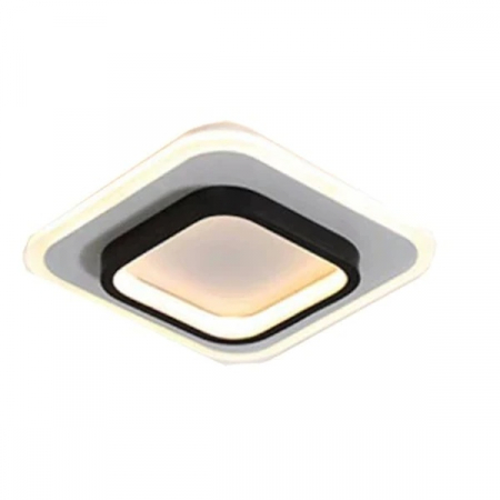 Aplice si Plafoniere - Plafoniera led 35W 3 tipuri de lumina patrat Negru 25cm