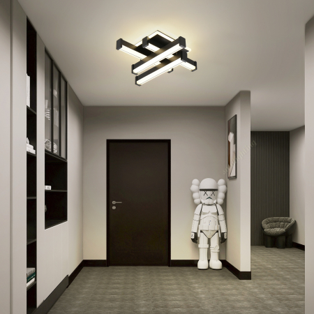 Plafoniera Led 62W 3 tipuri de lumina Negru [1]
