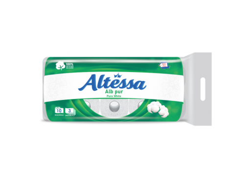 Altessa - Hârtie igienică 12.6m, 3 straturi, 10 role/set [1]