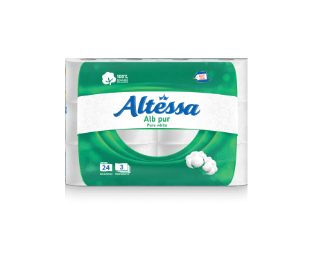 Altessa - Hârtie igienică 12.6m, 3 straturi, 24 role/set [1]