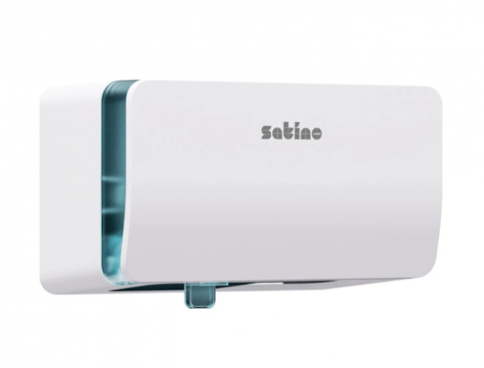 Satino Hyginity - Dispenser alb hârtie igienică mică (twin) [1]