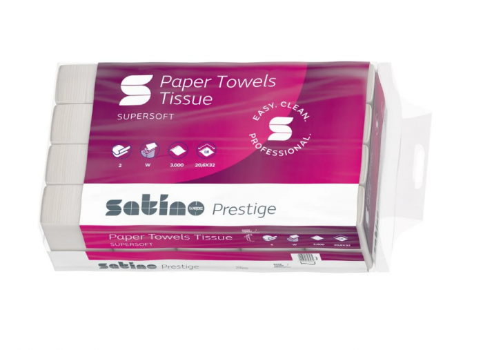 Satino Prestige - Prosoape pliate W, 120pros/pach, 20.6x32cm, 2 straturi [1]