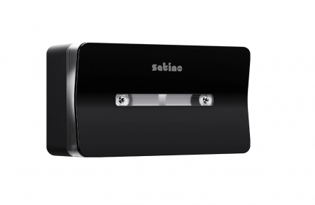 Satino Hyginity - Dispenser negru hârtie igienică derulare centrală