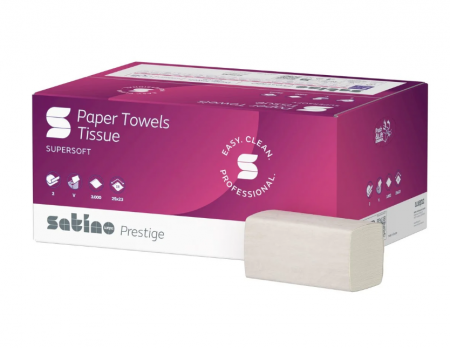 Satino Prestige - Prosoape pliate V, 150 pros/pach, 23x24cm, 2 straturi [2]