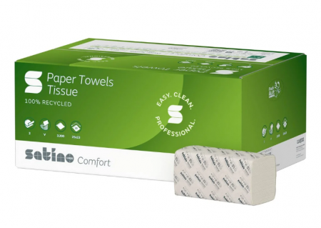 Satino Comfort - Prosoape pliate V, 160 pros/pach, 25x23cm, 2 straturi [2]