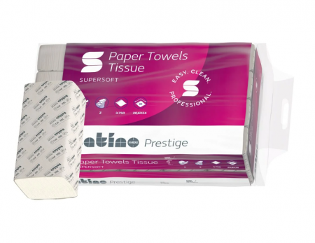 Satino Prestige - Prosoape pliate W, 150 pros/pach, 20.6x24cm, 2 straturi [2]