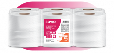 Sovio - Hârtie igienică mini jumbo 500foi, 2 straturi