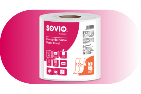 Sovio - Prosop derulare centrală 500foi, 2 straturi