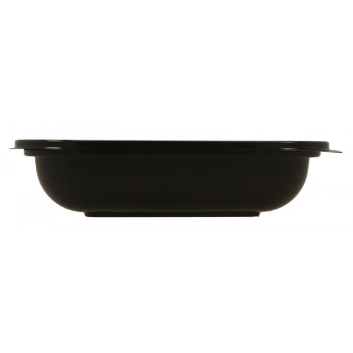 Caserola Salata PET, Neagra 189 x 189 x 44 mm, 750 CC/ 50 set/ 6 bax [2]