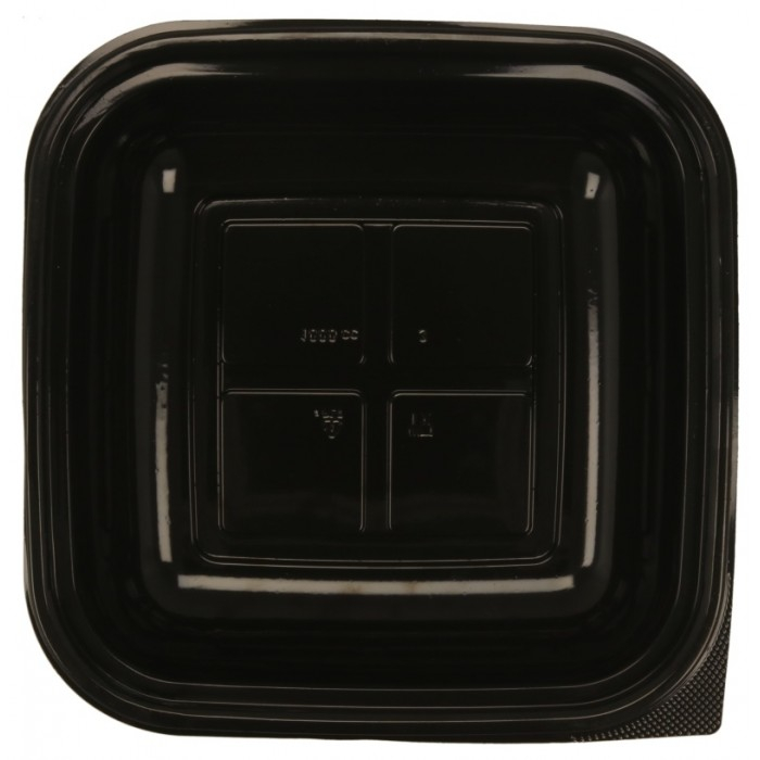 Caserola Salata PET, Neagra 189 x 189 x 54 mm, 1000 CC/ 50 set/ 6 bax [5]