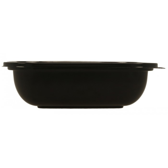 Caserola Salata PET, Neagra 189 x 189 x 54 mm, 1000 CC/ 50 set/ 6 bax [3]