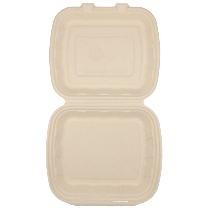 Caserola Bio 1 Compartiment, Natur, 235 x 205 x 60 mm/ 50 set/ 4 bax [5]