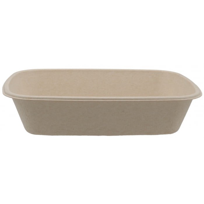 Caserola Bio Dreptunghiulara 1000 CC, Natur, 225 x 160 x 55 mm/ 50 set/ 6 bax [2]